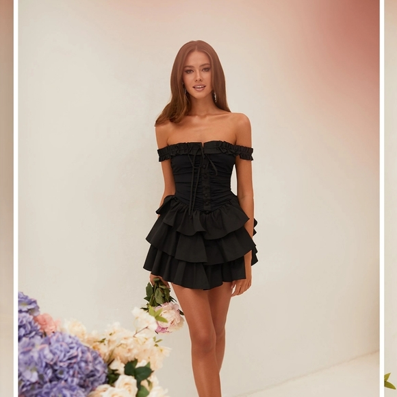 Alamour The Label, M, NWT, Black, Off The Shoulder - Picture 2 of 10